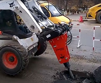 снятие асфальта гидромолотом